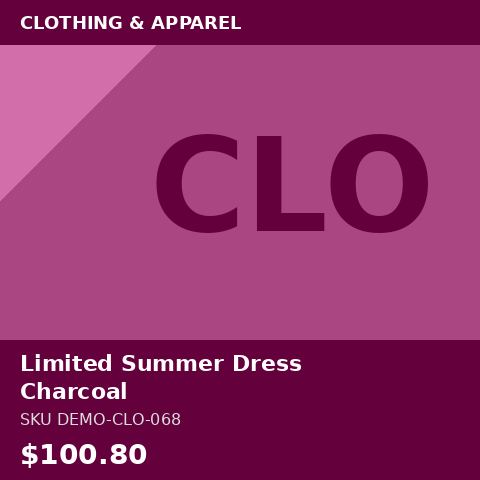 [DEMO-CLO-068] Limited Summer Dress Charcoal