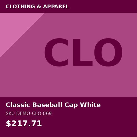 Classic Baseball Cap White