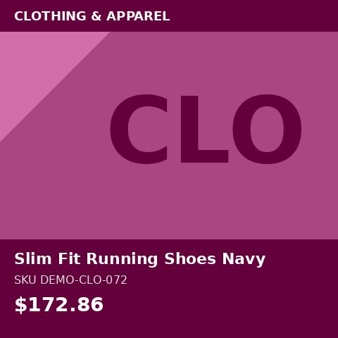 Slim Fit Running Shoes Navy