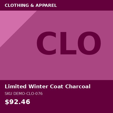 Limited Winter Coat Charcoal