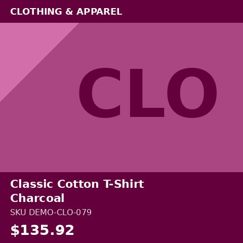 [DEMO-CLO-079] Classic Cotton T-Shirt Charcoal
