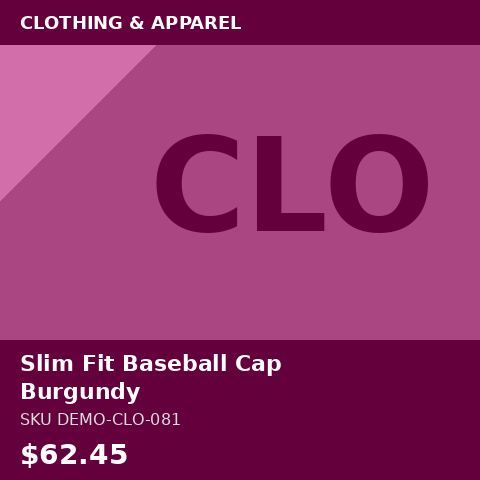 Slim Fit Baseball Cap Burgundy