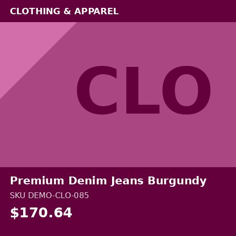 Premium Denim Jeans Burgundy