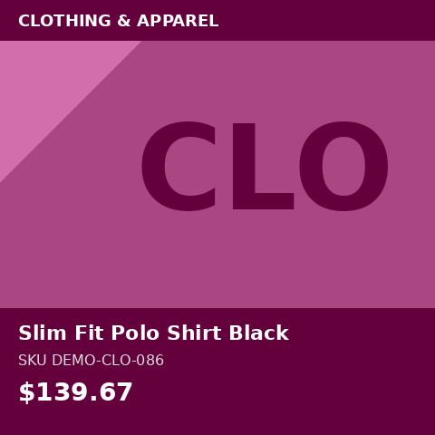 [DEMO-CLO-086] Slim Fit Polo Shirt Black