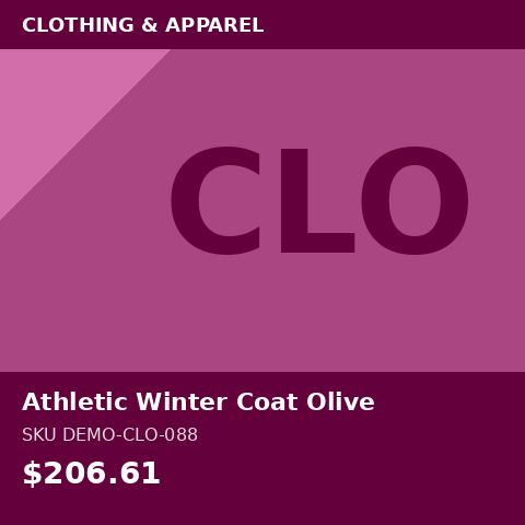 Athletic Winter Coat Olive