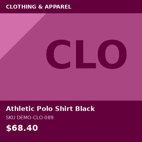 Athletic Polo Shirt Black