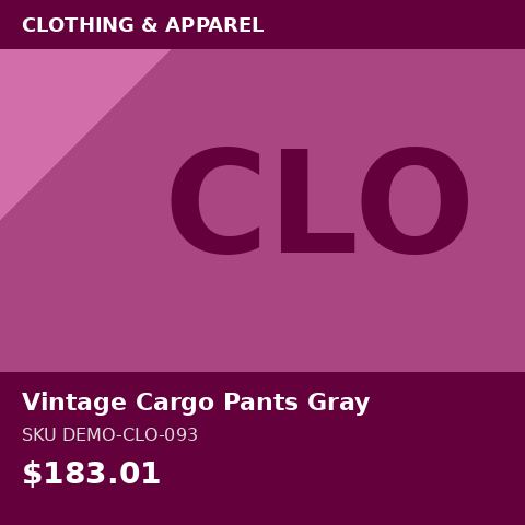 Vintage Cargo Pants Gray