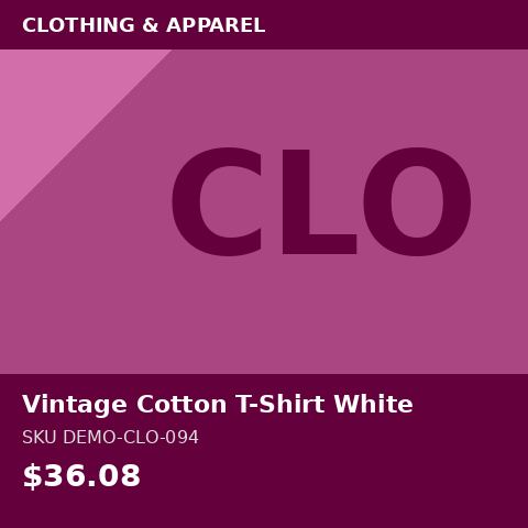 [DEMO-CLO-094] Vintage Cotton T-Shirt White