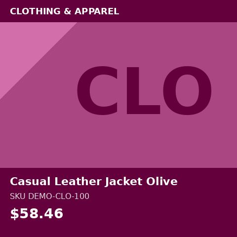 Casual Leather Jacket Olive