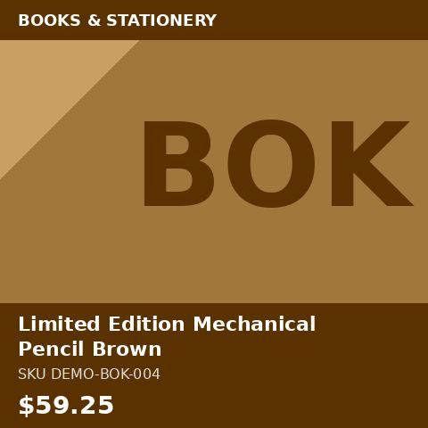 [DEMO-BOK-004] Limited Edition Mechanical Pencil Brown