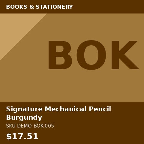 [DEMO-BOK-005] Signature Mechanical Pencil Burgundy