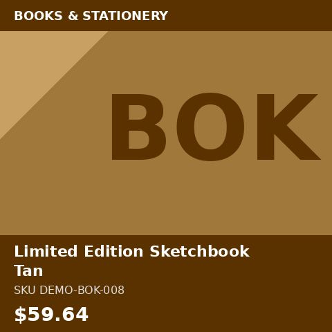 [DEMO-BOK-008] Limited Edition Sketchbook Tan