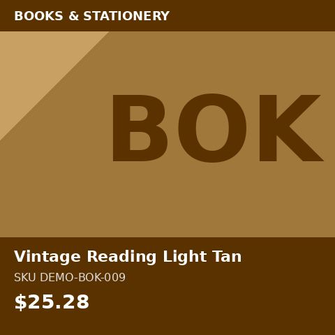 [DEMO-BOK-009] Vintage Reading Light Tan