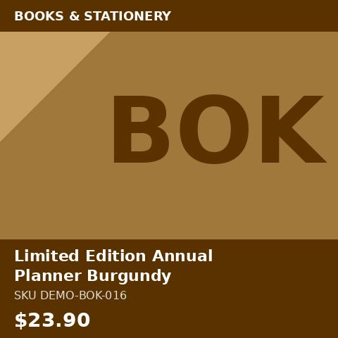 [DEMO-BOK-016] Limited Edition Annual Planner Burgundy
