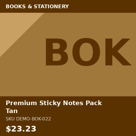 Premium Sticky Notes Pack Tan