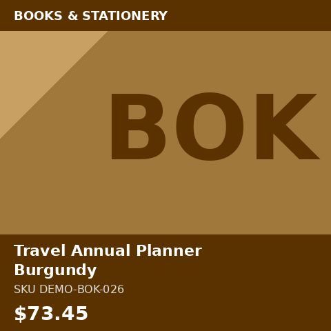 Travel Annual Planner Burgundy