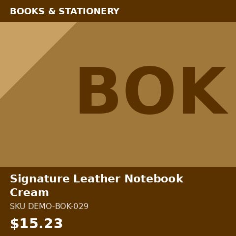 Signature Leather Notebook Cream