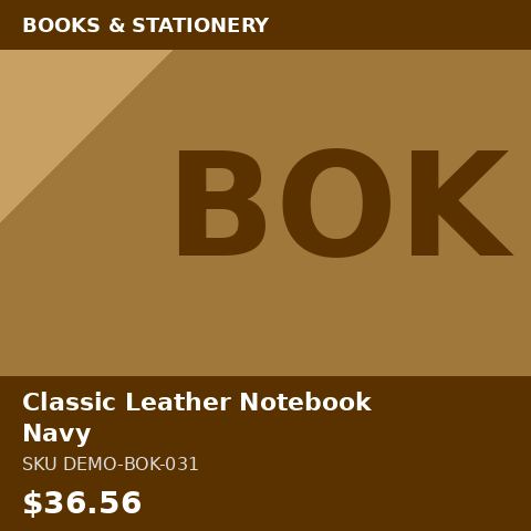 Classic Leather Notebook Navy