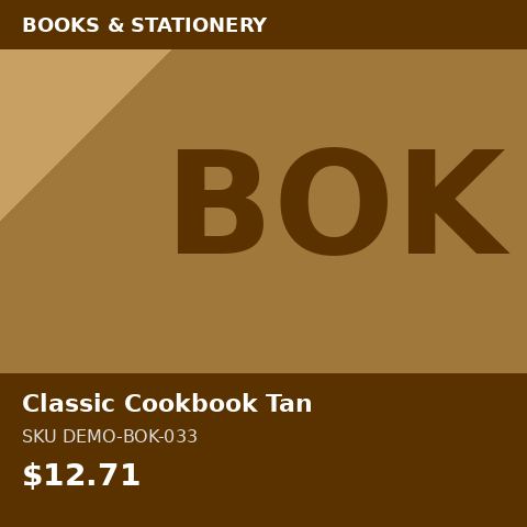 Classic Cookbook Tan