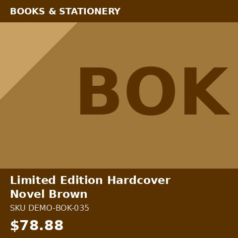 Limited Edition Hardcover Novel Brown