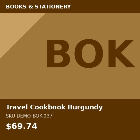 [DEMO-BOK-037] Travel Cookbook Burgundy