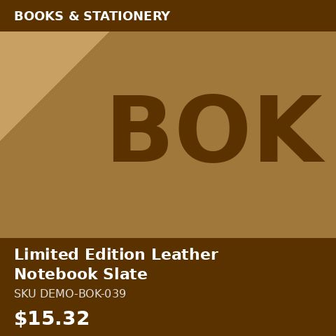 Limited Edition Leather Notebook Slate