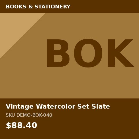 [DEMO-BOK-040] Vintage Watercolor Set Slate
