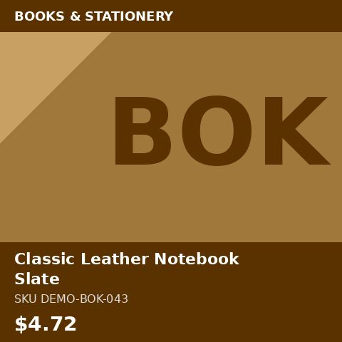 Classic Leather Notebook Slate