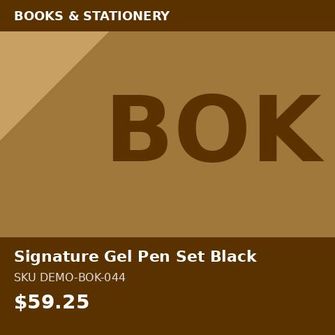 Signature Gel Pen Set Black