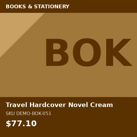 [DEMO-BOK-051] Travel Hardcover Novel Cream