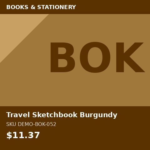 [DEMO-BOK-052] Travel Sketchbook Burgundy