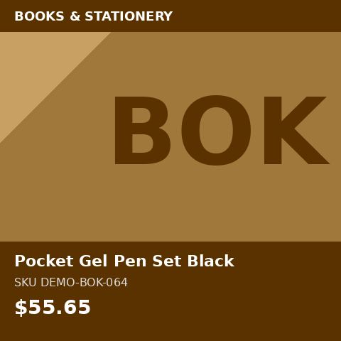 Pocket Gel Pen Set Black