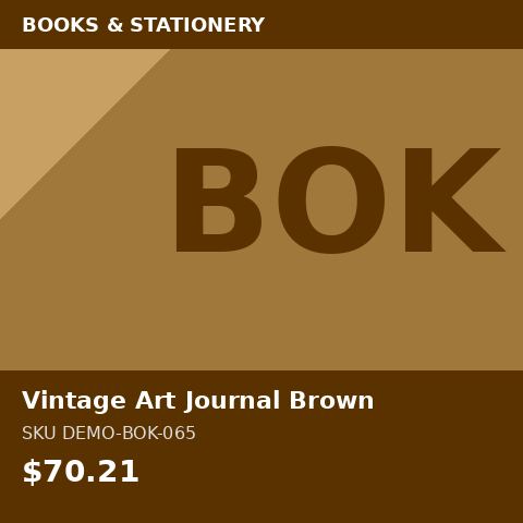Vintage Art Journal Brown