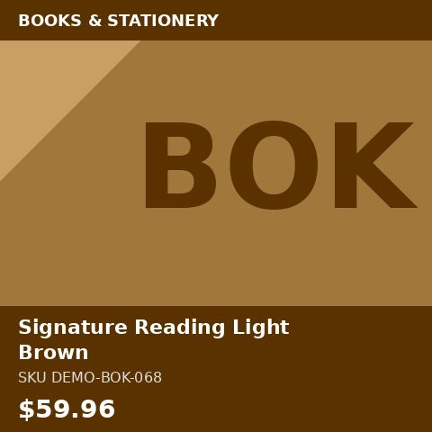 [DEMO-BOK-068] Signature Reading Light Brown