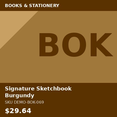 [DEMO-BOK-069] Signature Sketchbook Burgundy