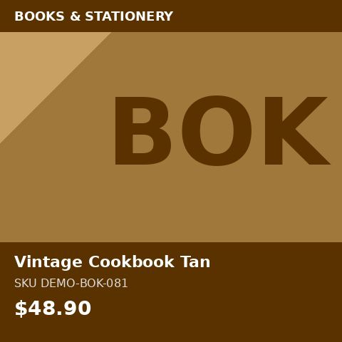 Vintage Cookbook Tan