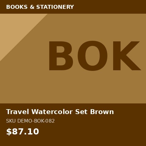 Travel Watercolor Set Brown