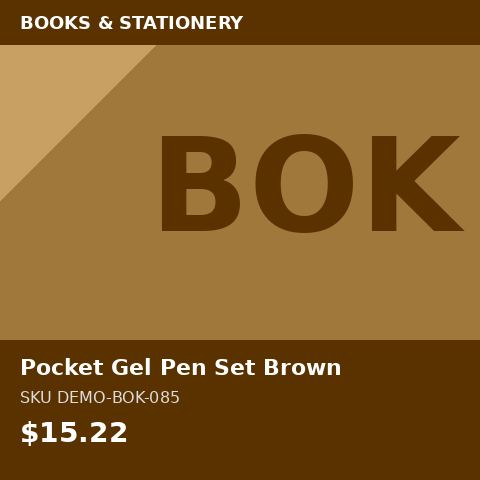 Pocket Gel Pen Set Brown