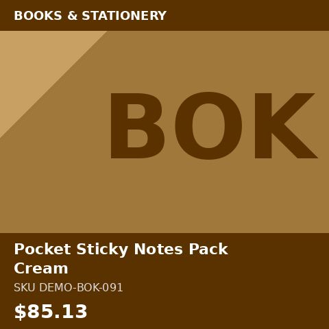 Pocket Sticky Notes Pack Cream