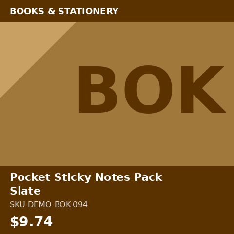 Pocket Sticky Notes Pack Slate