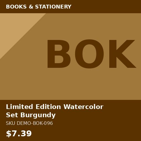 [DEMO-BOK-096] Limited Edition Watercolor Set Burgundy