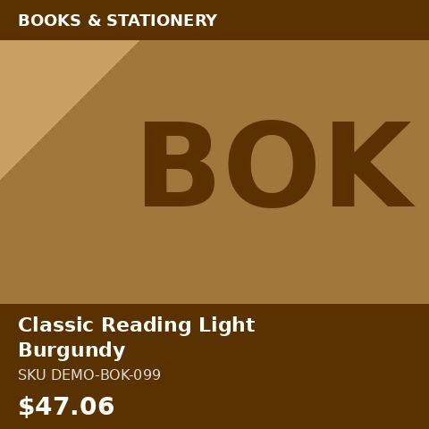 Classic Reading Light Burgundy