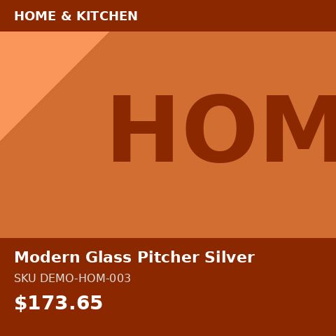 [DEMO-HOM-003] Modern Glass Pitcher Silver