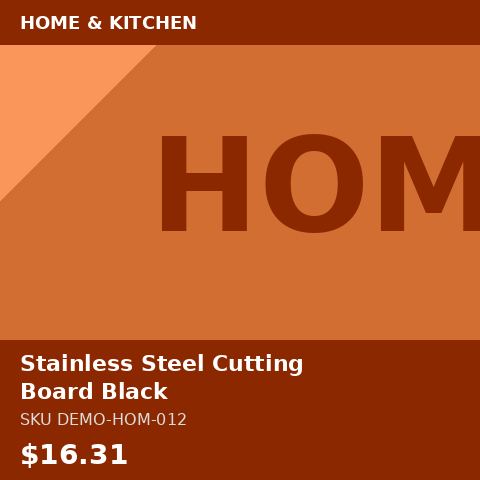 [DEMO-HOM-012] Stainless Steel Cutting Board Black