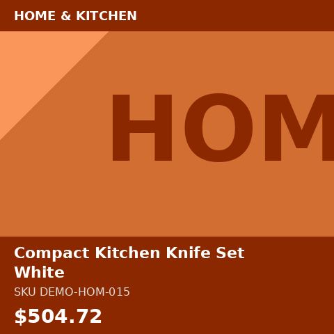 [DEMO-HOM-015] Compact Kitchen Knife Set White
