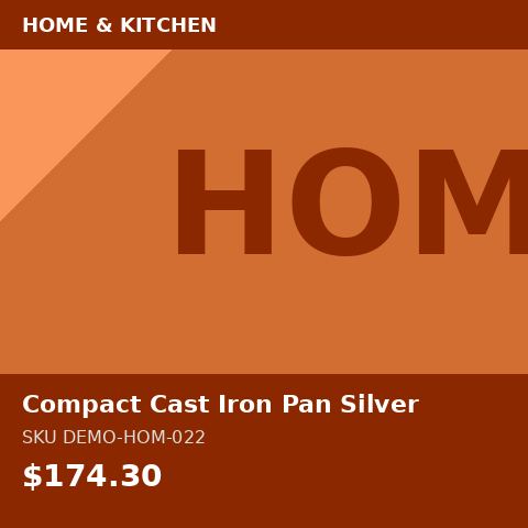 Compact Cast Iron Pan Silver