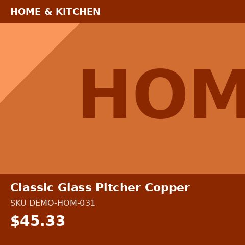 [DEMO-HOM-031] Classic Glass Pitcher Copper