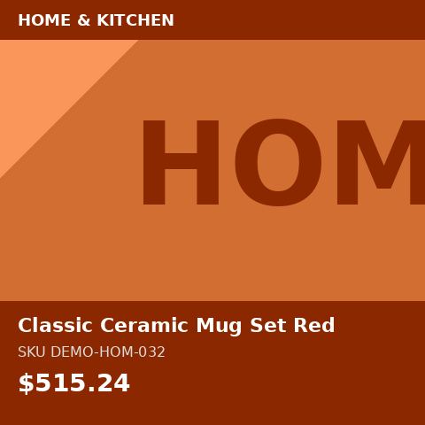 Classic Ceramic Mug Set Red