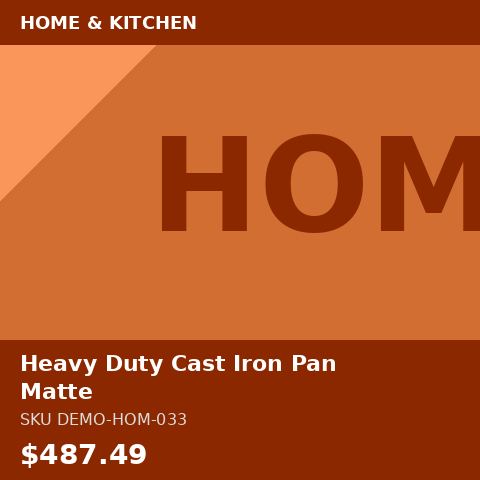 Heavy Duty Cast Iron Pan Matte