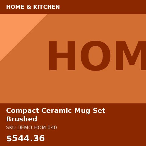 Compact Ceramic Mug Set Brushed
